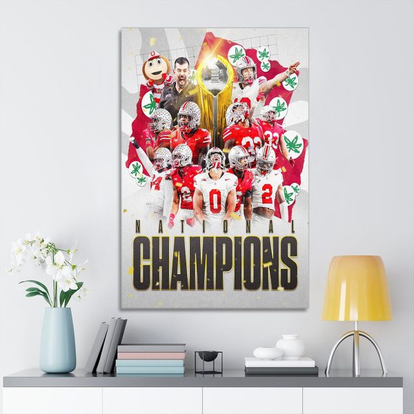 Ohio State Buckeyes Football Rectangle Canvas With Inner Frame - HOATT 8998