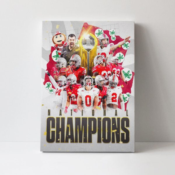 Ohio State Buckeyes Football Rectangle Canvas With Inner Frame - HOATT 8998