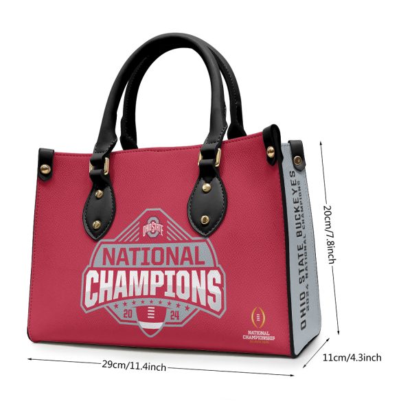 Ohio State Buckeyes Football Leather HandBag - TANTN 11284
