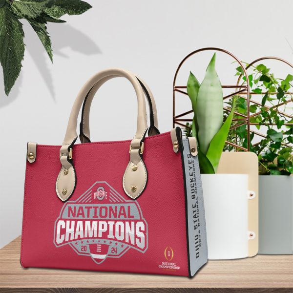 Ohio State Buckeyes Football Leather HandBag - TANTN 11284