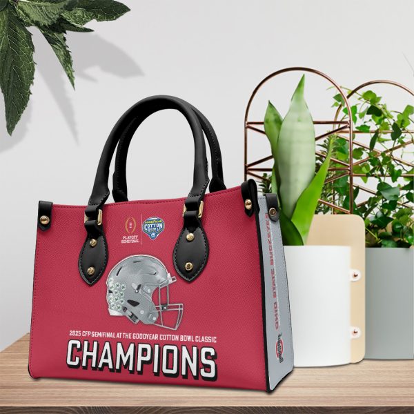 Ohio State Buckeyes Football Leather HandBag - TANTN 11285
