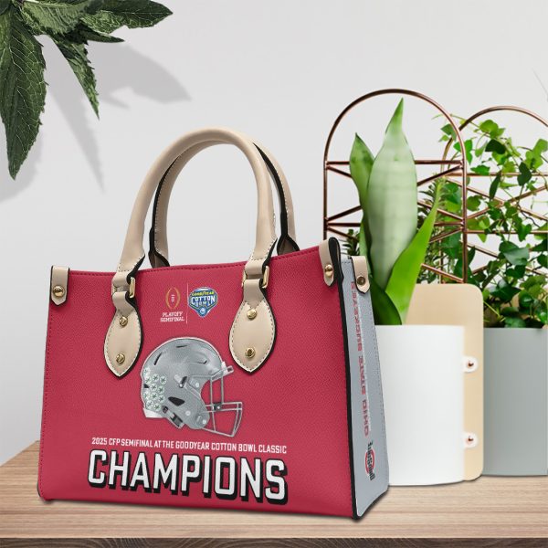 Ohio State Buckeyes Football Leather HandBag - TANTN 11285