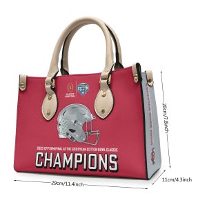 Ohio State Buckeyes Football Leather HandBag - TANTN 11285