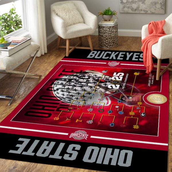 Ohio State Buckeyes Football Rectangular Rug - GNE 2934