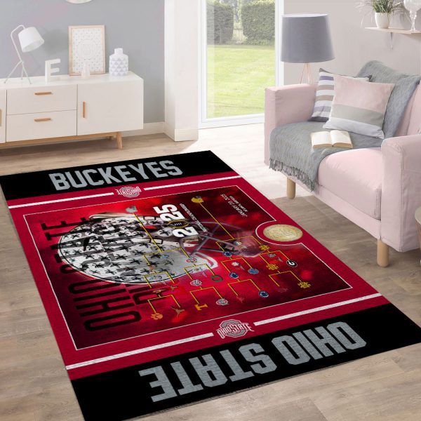 Ohio State Buckeyes Football Rectangular Rug - GNE 2934