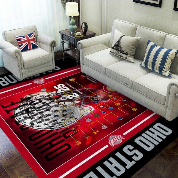 Ohio State Buckeyes Football Rectangular Rug - GNE 2934