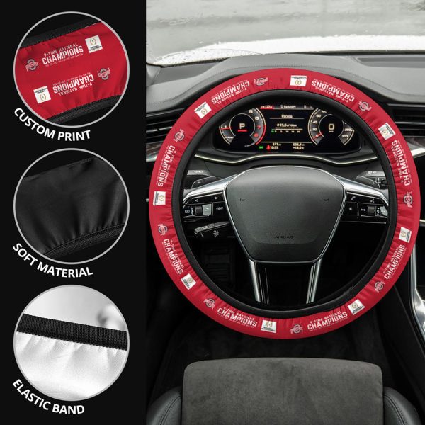 Ohio State Buckeyes Football Steering Wheel Cover - TANTN 11289