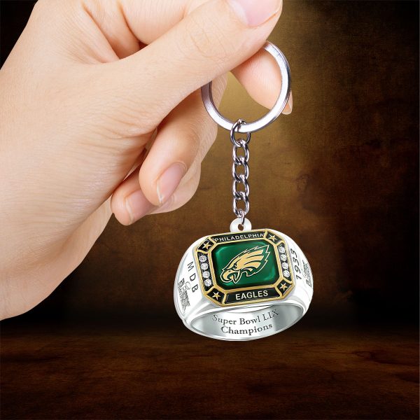 Philadelphia Eagles Custom Shape 2-sided Keychain - HOATT 8975