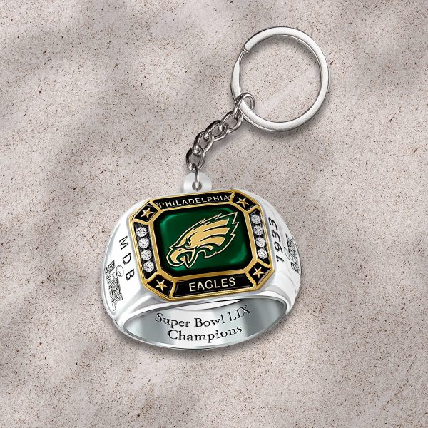 Philadelphia Eagles Custom Shape 2-sided Keychain - HOATT 8975