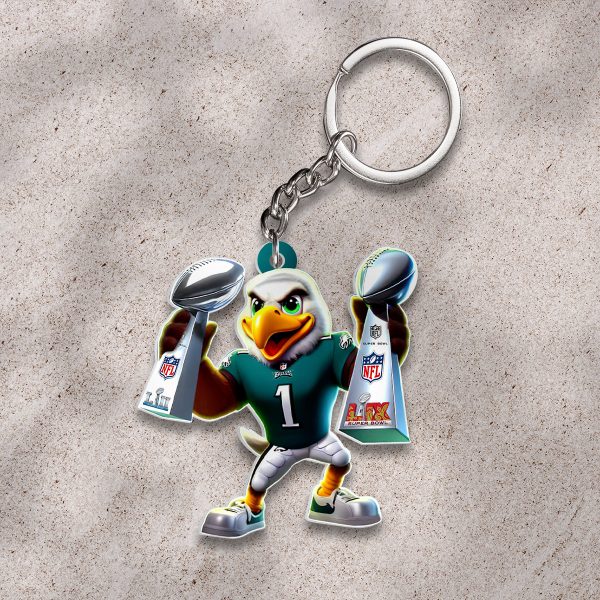 Philadelphia Eagles Custom Shape 2-sided Keychain - HOATT 8927