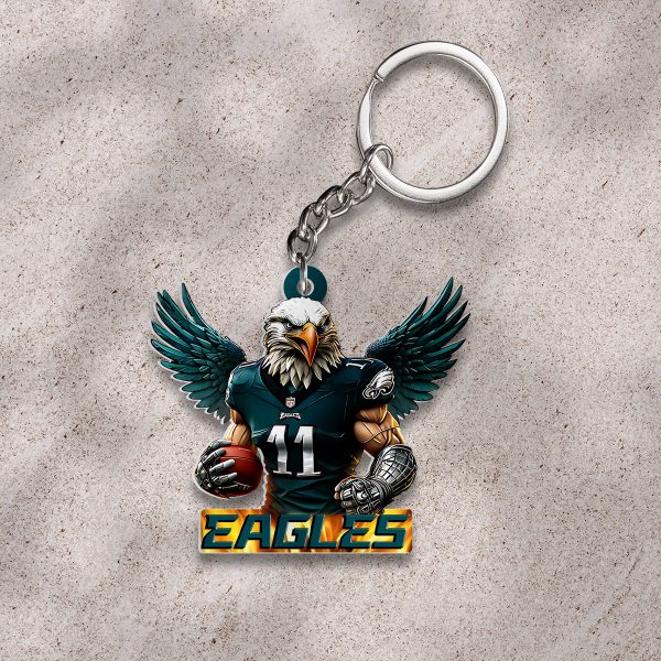 Philadelphia Eagles Custom Shape 2-sided Keychain - HOATT 8946
