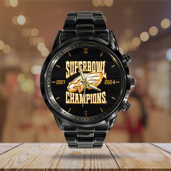 Philadelphia Eagles Black Stainless Steel Watch - HOATT 8991