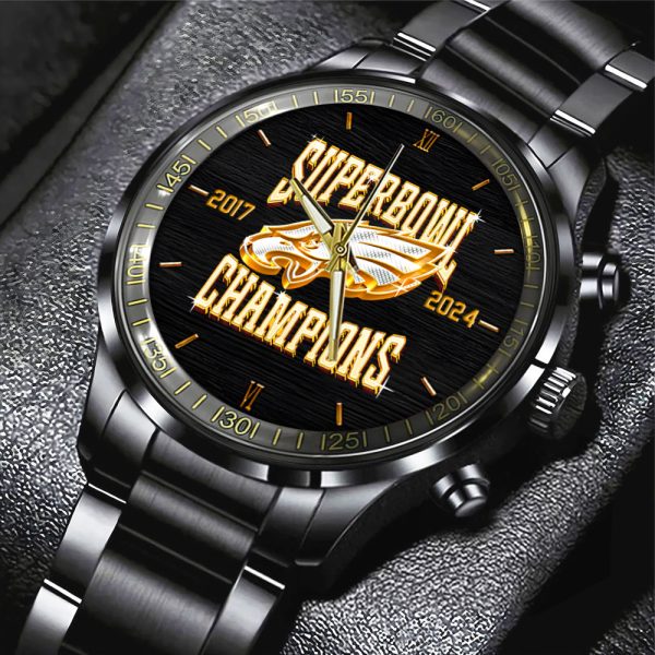 Philadelphia Eagles Black Stainless Steel Watch - HOATT 8991
