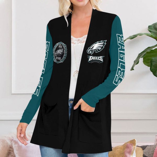 Philadelphia Eagles Women's Patch Pocket Cardigan - HOATT 8996