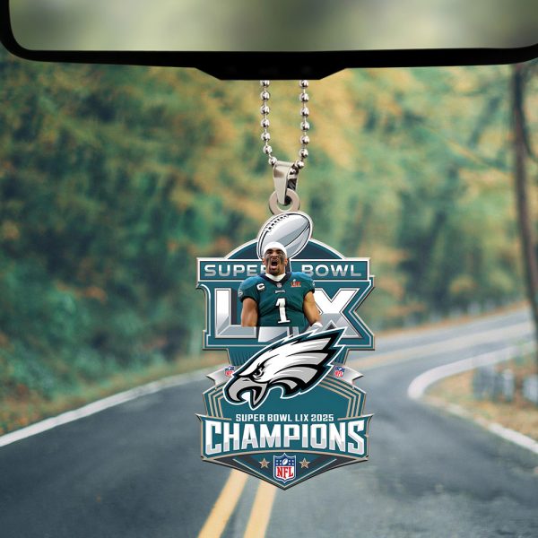 Philadelphia Eagles Custom Shape 1-sided Acrylic Car Ornament - GNE NEW93