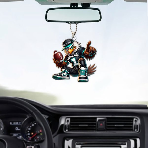 Philadelphia Eagles Custom Shape 1-sided Acrylic Car Ornament - MAITM 10130