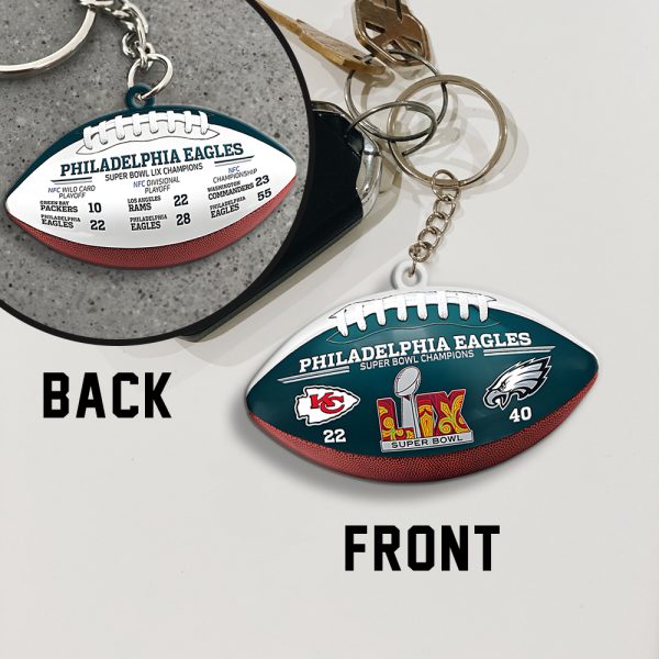 Philadelphia Eagles Custom Shape 2-sided Keychain - MAITM 10128