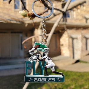 Philadelphia Eagles Custom Shape 1-sided Keychain - MAITM 10133