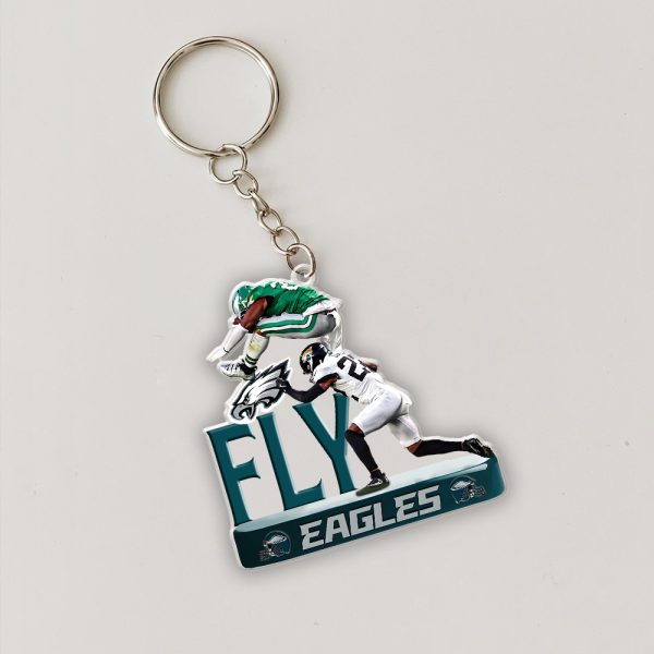 Philadelphia Eagles Custom Shape 1-sided Keychain - MAITM 10133