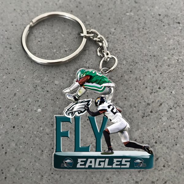 Philadelphia Eagles Custom Shape 1-sided Keychain - MAITM 10133
