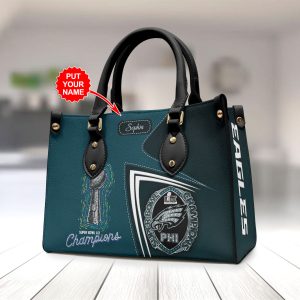 Personalized Philadelphia Eagles Leather HandBag - HOATT 8968