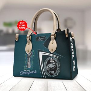 Personalized Philadelphia Eagles Leather HandBag - HOATT 8968