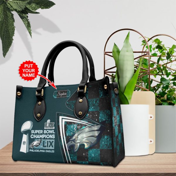 Personalized Philadelphia Eagles Leather HandBag - HOATT 9006