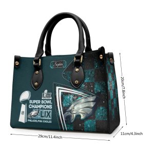 Personalized Philadelphia Eagles Leather HandBag - HOATT 9006