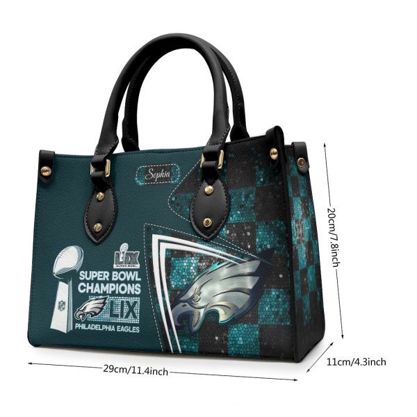 Personalized Philadelphia Eagles Leather HandBag - HOATT 9006