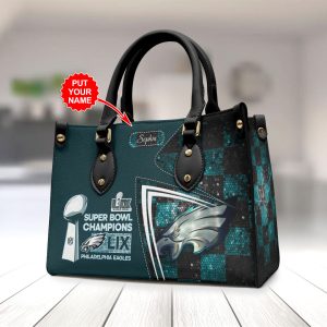 Personalized Philadelphia Eagles Leather HandBag - HOATT 9006
