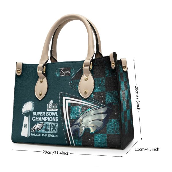 Personalized Philadelphia Eagles Leather HandBag - HOATT 9006