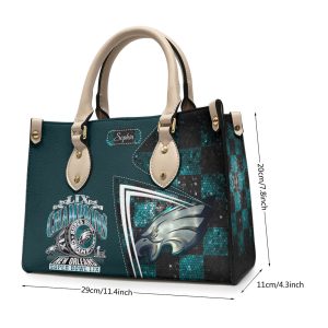 Personalized Philadelphia Eagles Leather HandBag - HOATT 9007