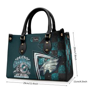 Personalized Philadelphia Eagles Leather HandBag - HOATT 9007