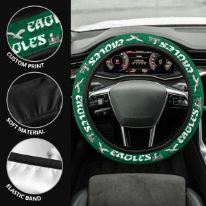 Philadelphia Eagles Steering Wheel Cover - TANTN 11288