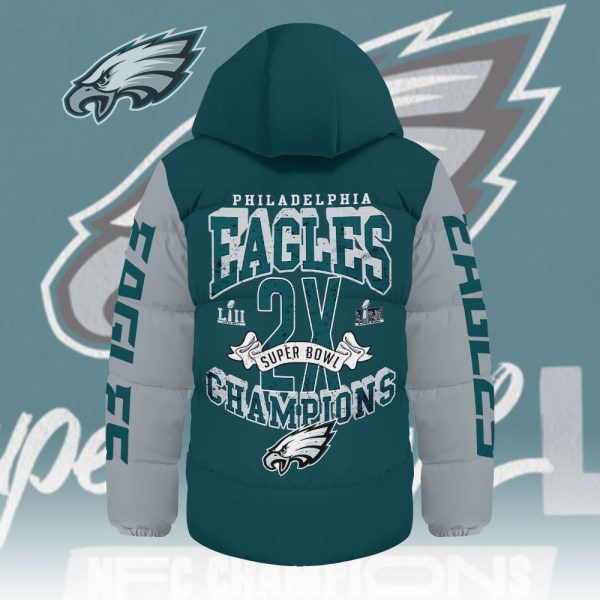 Philadelphia Eagles Waterproof Thickened Down Jacket - HOATT 9133