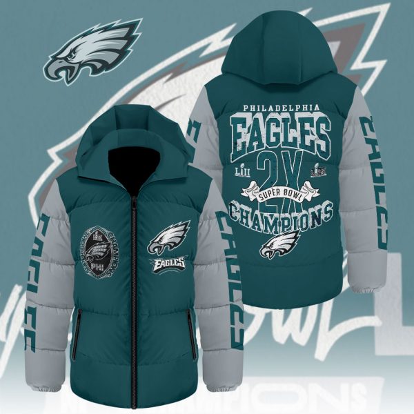 Philadelphia Eagles Waterproof Thickened Down Jacket - HOATT 9133