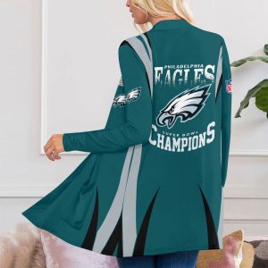 Philadelphia Eagles Women's Patch Pocket Cardigan - MAITM 10185