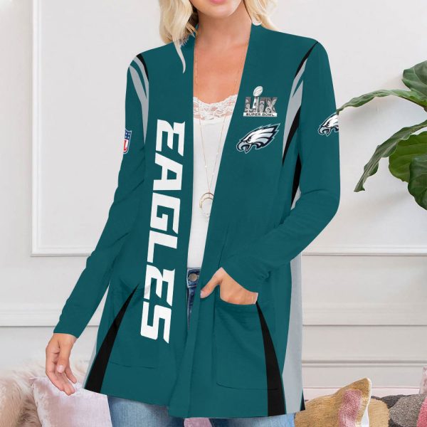 Philadelphia Eagles Women's Patch Pocket Cardigan - MAITM 10185