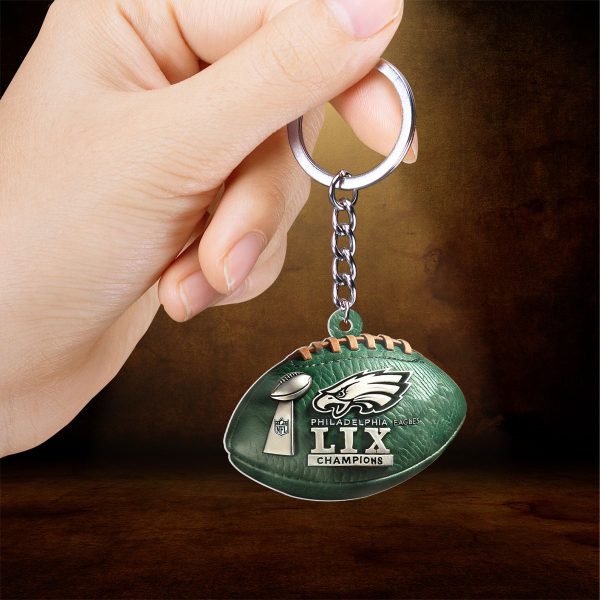 Philadelphia Eagles Custom Shape 2-sided Keychain - HOATT 8965
