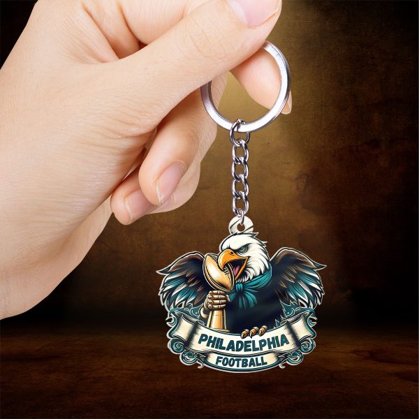 Philadelphia Eagles Custom Shape 2-sided Keychain - HOATT 8944