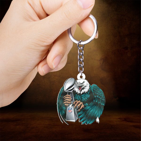 Philadelphia Eagles Custom Shape 2-sided Keychain - HOATT 8999