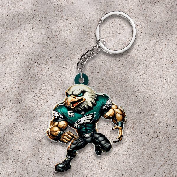 Philadelphia Eagles Custom Shape 2-sided Keychain - HOATT 9066