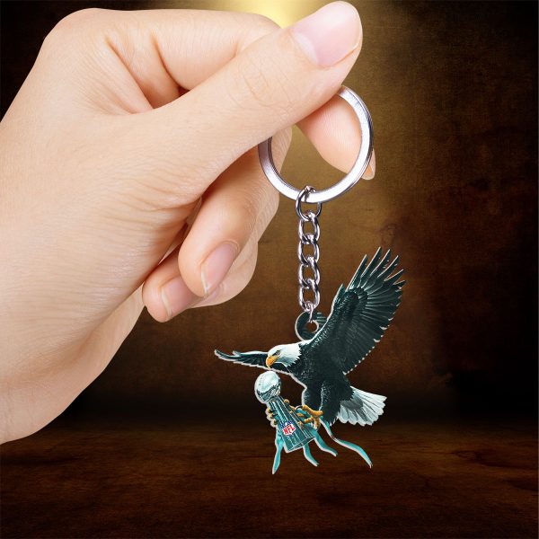 Philadelphia Eagles Custom Shape 2-sided Keychain - HOATT 9134