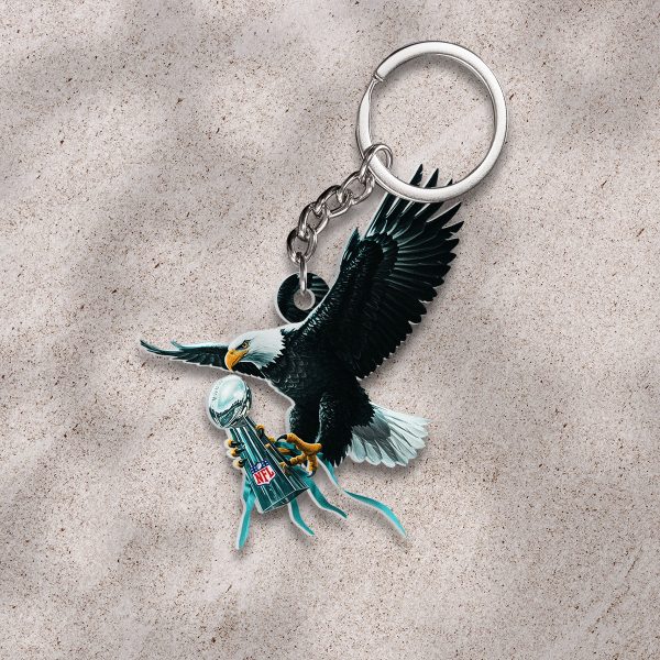Philadelphia Eagles Custom Shape 2-sided Keychain - HOATT 9134
