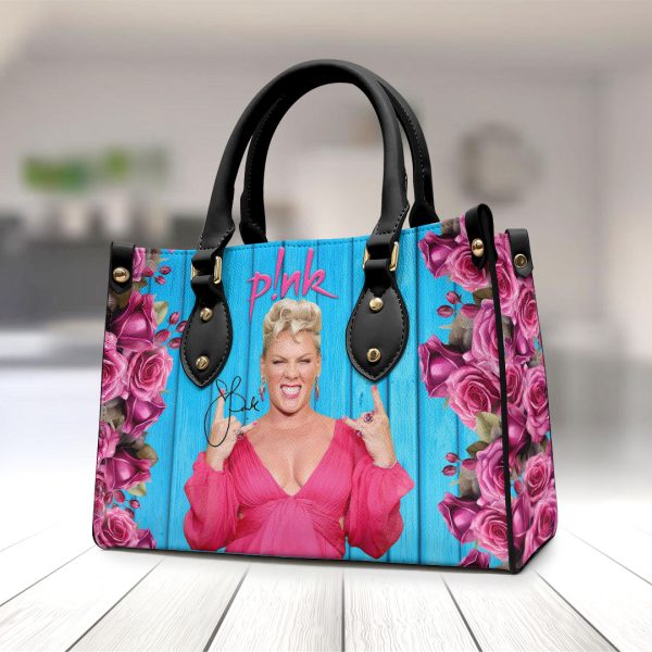 P!NK Leather HandBag - VANDH 4326