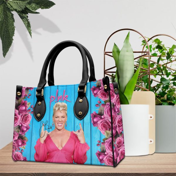 P!NK Leather HandBag - VANDH 4326