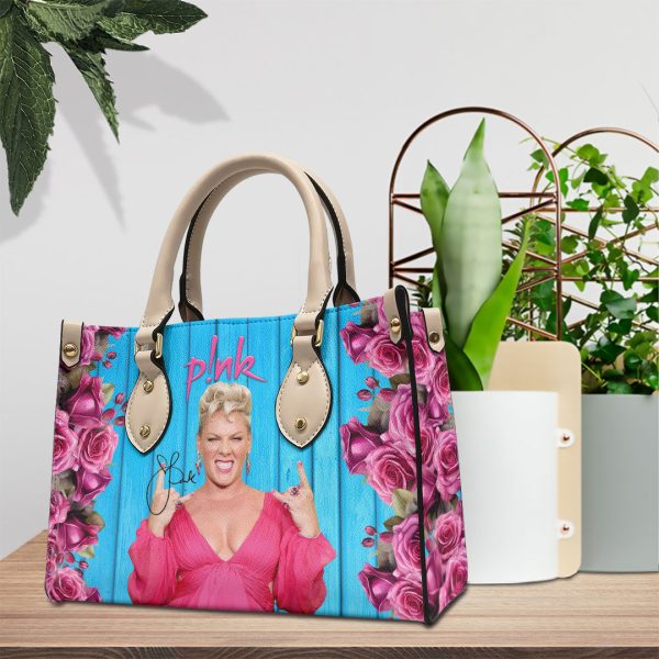 P!NK Leather HandBag - VANDH 4326