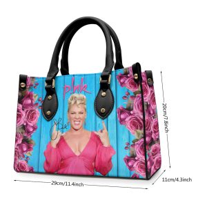 P!NK Leather HandBag - VANDH 4326