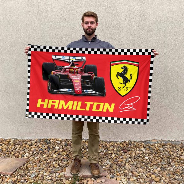 Scuderia Ferrari x Lewis Hamilton 3D House Flag - HOATT 9287