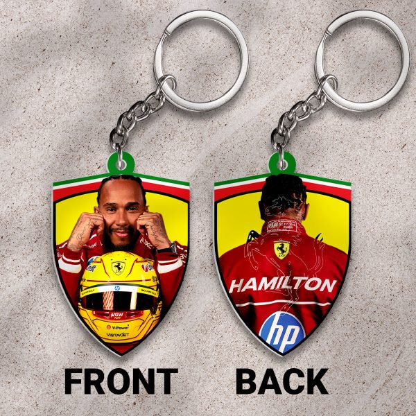 Scuderia Ferrari x Lewis Hamilton Custom Shape 2-sided Keychain – HOATT 9138